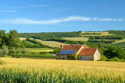 Carte géographique montrant les variations du rendement solaire selon l'exposition et l'orientation des panneaux photovoltaïques